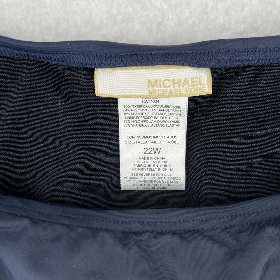 Michael Michael Kors Skirted Bikini Bottom Womens Size 22W Plus Navy Swim - Image 3 of 4