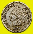 1879 U.S. INDIAN HEAD CENT COPPER PENNY 1c COIN (XF-Extra Fine)