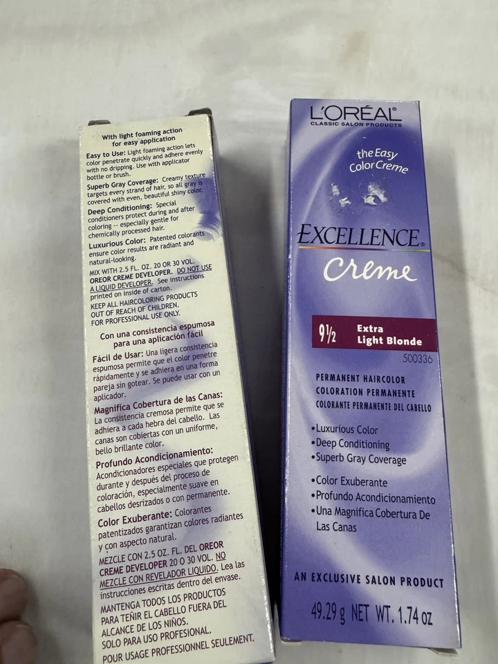 2 X L'oreal Excellence Crema Cubierta Gris - 91/2 RUBIO EXTRA CLARO Foto 2 de 2
