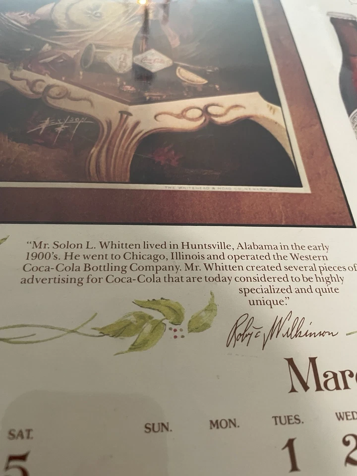 Винтажный большой 1977 Coca Cola календарь оригинал  - Изображение 4 из 4