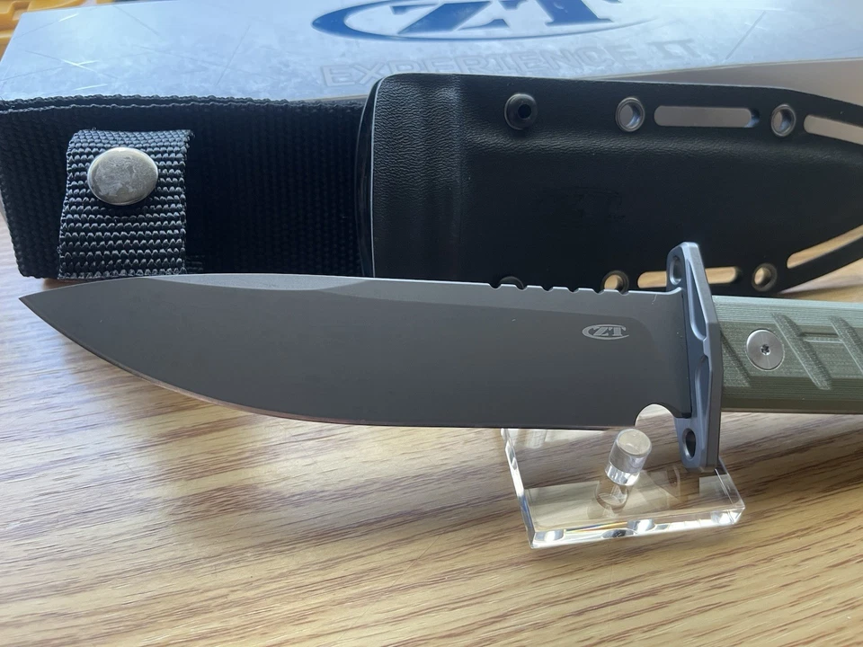 Cuchillos de tolerancia cero ZT 0006 cuchillo de hoja fija OD verde G10 CPM-3V acero Foto 3 de 4