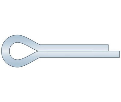 Cotter Pin M10 x 140 Carbon Steel Zinc Clear DIN 94 (20 Pieces)