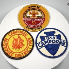 Boy Scouts of America Patch Set 1958 1959 1960 Camporee Muskogee Jubilee 50th