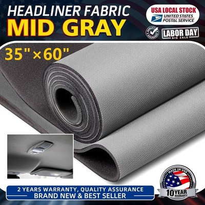Flat Knit Headliner Fabric 35x60'' for Car Truck Interior Roof Replace Light Gray