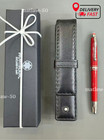 Hot MB Meisterstuck 163 Fountain Pen Red with MONTBLANC Leather Case Fast Shippi — photo 4