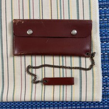 Vintage Bucheimer Wallet Mens Brown Leather Chain Biker Motorcycle 70s USA Made