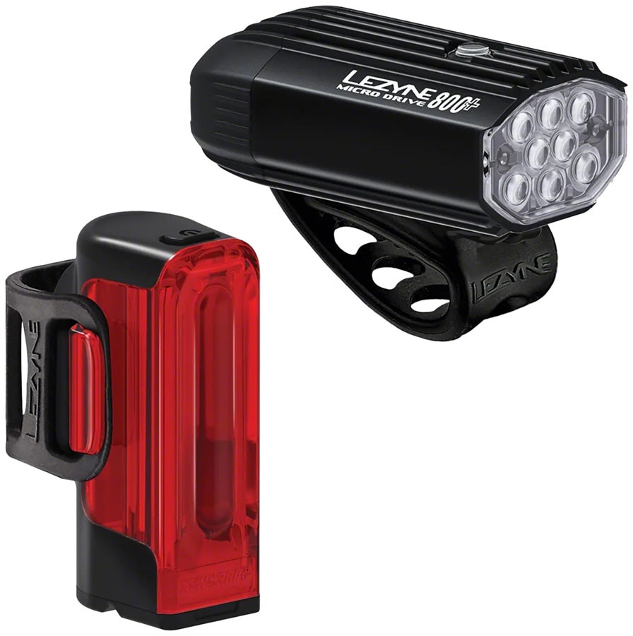 Lezyne MicroDrive 800+ & Strip Drive 300+ LED Bike Light Set