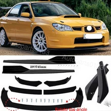 For Subaru Impreza Front Rear Bumper Lip Spoiler Body Kit 29" Side Skirt