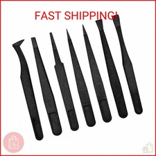 7pcs Precision Anti-static Tweezers, Marrywindix Plastic Tweezers for Electronic