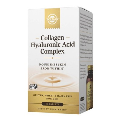 Collagen Hyaluronic Acid Complex 30 Tablets Skin Health Solgar Hydrolyzed Type