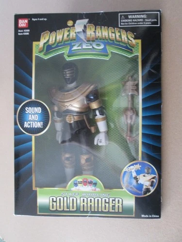 Vintage 1996 Bandai Saban 8” Power Rangers ZEO Staff Whirling Gold Ranger