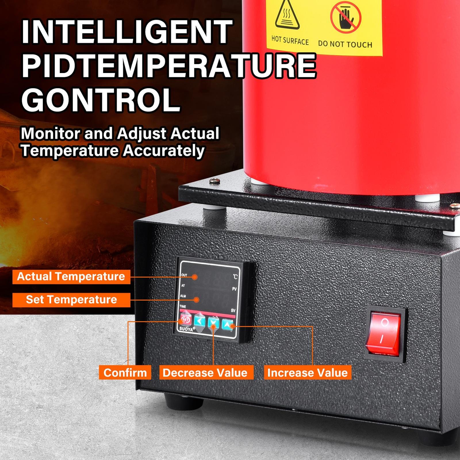 3KG Electric Melting Furnace Gold Metal Smelter 2102℉ Crucible Ingot Mold New-