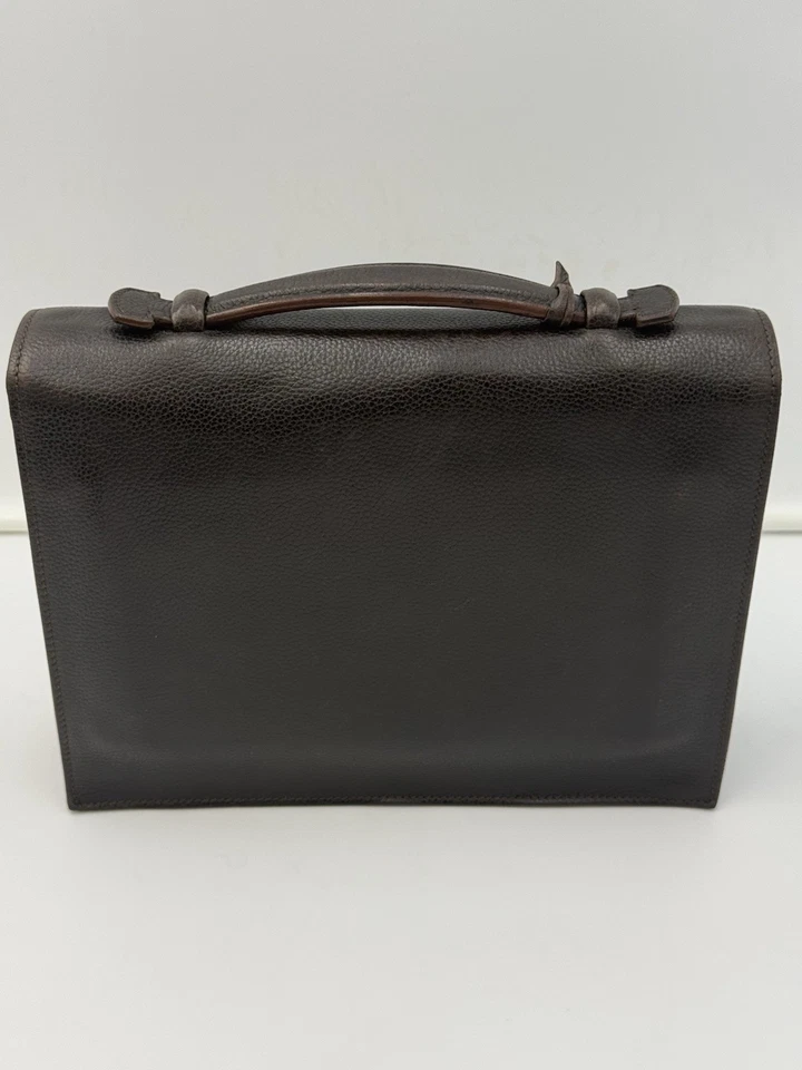 Bolso Royal Highness de PIEROTUCCI • Marrón SAC À DÉPÊCHES 28 • Hecho en ITALIA Foto 2 de 4