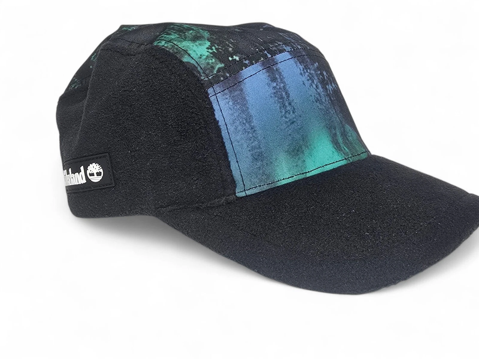 RARE Timberland Men's Northern Lights Cap | Aurora Print Fleece Hat #Blue