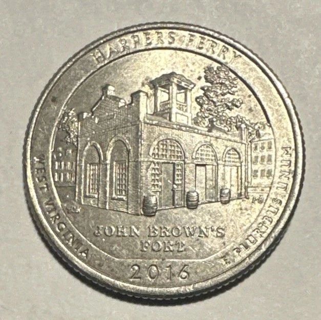 Rare 2016 D Harpers Ferry Quarter Circulated Mint Error Collector Coin - Image 2 of 3