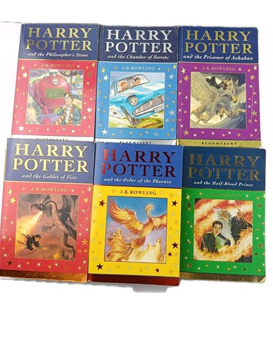 6x Harry Potter Books 1-6 Bundle by J. K. Rowling (Bloomsbury Paperbacks)