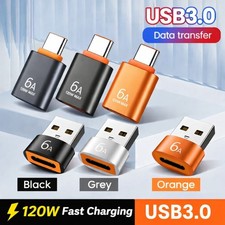 6A USB OTG Adapter USB 3.0 A Male To Type C Female Converter 120W Fast Charger
