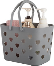 Portable Shower Caddy Tote Plastic Storage Basket with Handle Box Organizer Bin