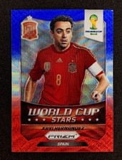 Panini Prizm 2014 World Cup Blue Red Wave World Cup Stars Xavi Hernandez Spain