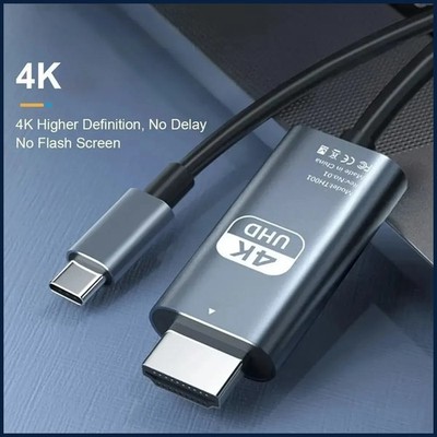 4K HD Video Cable Typec to HDTV Screen Projection Braided 2 Meters