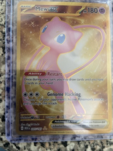 Mew EX 205/165 Scarlet & Violet 151 Gold Hyper Rara Near Mint+condizioni - Foto 3 di 7