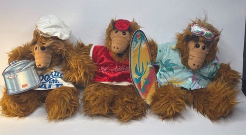 Vintage ALF 1988 Hand Puppets Burger King Promo Set of 3 of 4 Two with Tags