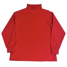 Vintage 90s USA Roundtree Yorke Men  s XL Turtleneck T Shirt Red Cotton
