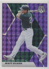 2021 Panini Mosaic Purple Mosaic Prizm 27/49 Matt Olson #30 o7m