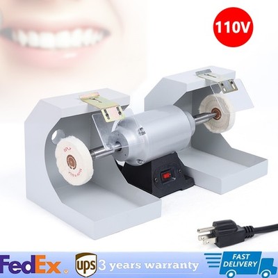 Polishing Lathe Machine Bench Buffing Grinder Dental Lab High Speed Polisher
