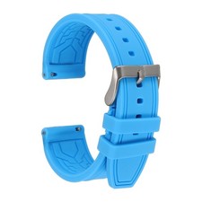 Silicone Watch Bands 22mm Soft Quick Release Watch Bands, Light Blue