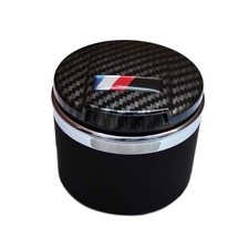 Car Ashtray for BMW 1/3/5/7 Series and X1/X3/X5/X6, with LED Light Carbon Fiber