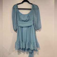 Blue Puff sleeve Lucy in the Sky long sleeve dress size large