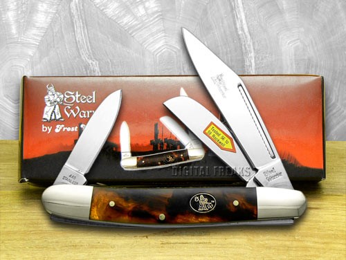 Steel Warrior Wrangler Stockman Knife Tortoise Shell Pocket SW-112ITS - Picture 1 of 4