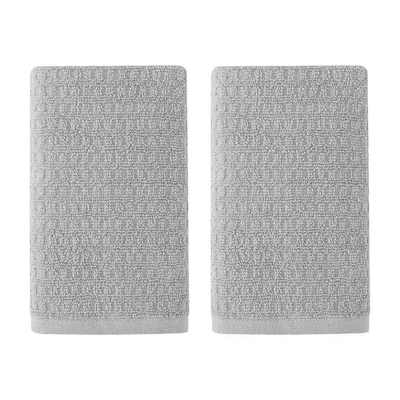 #ad Northern Pacific 2 Piece Gray Cotton Hand Towel Set $18.52