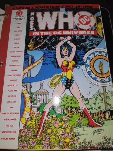 Who's Who In The DC Universe In Binder Vintage 1990 PLUS INSERTS *LOOK* - Picture 8 of 12