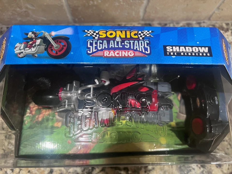 New In Box Shadow The Hedgehog Motorcycle Sonic Sega All-Stars Racing RC Bike - Image 2 of 4