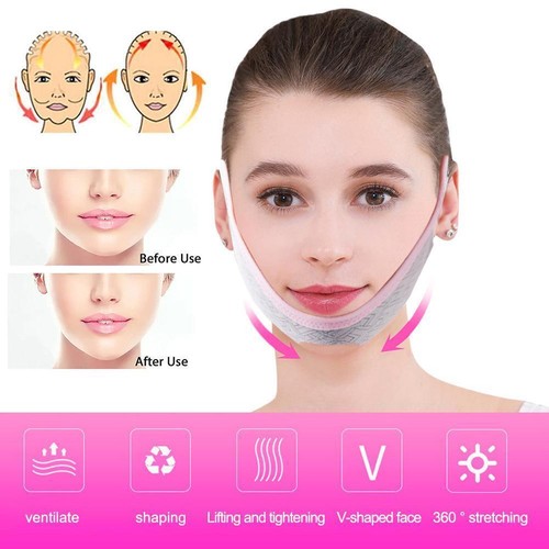 Máscara de formación facial de belleza, máscara de elevación V Line lazo facial M9J5 E2R9 - Imagen 2 de 13
