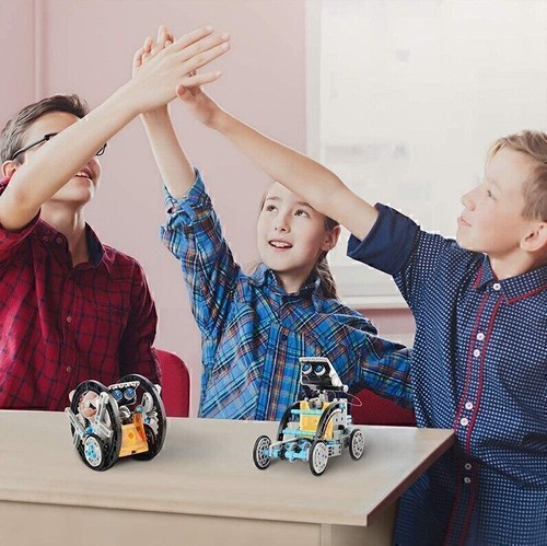 Stelo 12 in 1 Educazione Robot Solare Giocattoli 190 Pezzi Fai da Te Edilizia Scienza - Foto 3 di 9