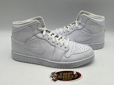 Air Jordan 1 Mid Triple White 2020 Size 10.5 Used Rare Retro