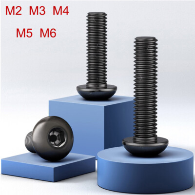 Innensechskant Knopf M2.6x6mm – Schwarz, 10 Stück, Für Modellbau & Feinmechanik