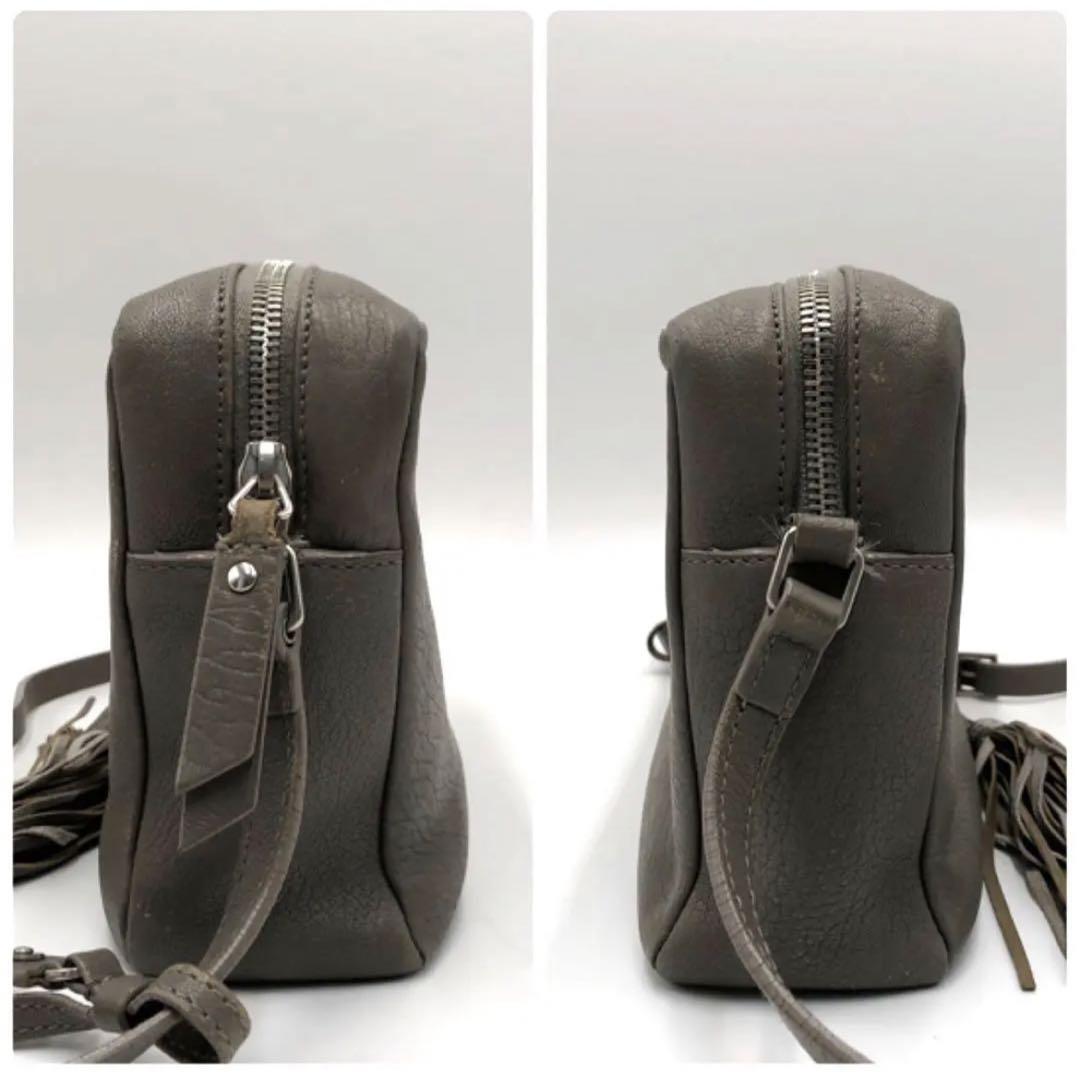 Borsa fotocamera YVES SAINT LAURENT YSL logo Cassandra pelle grigia tracolla donna