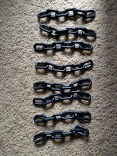 8 PLASTIC CHAINS 6 in LENGTH 1.4" LINKS BIRD PARROT TOYS CROWD CONTROL