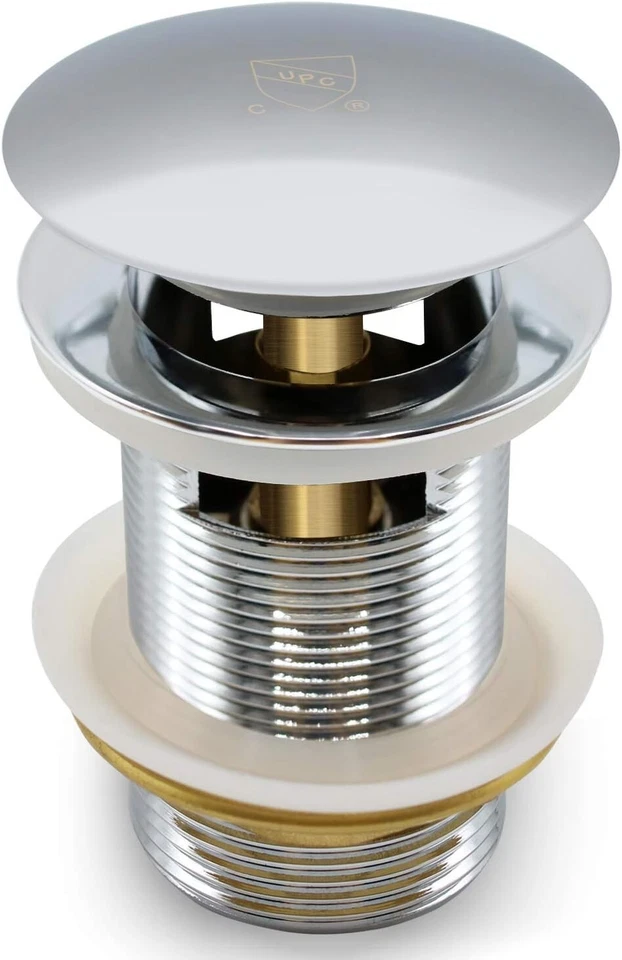 Polished Chrome Pop-Up Drain Stopper for Freestanding Bathtubs - cUPC Certified - Image 3 of 4