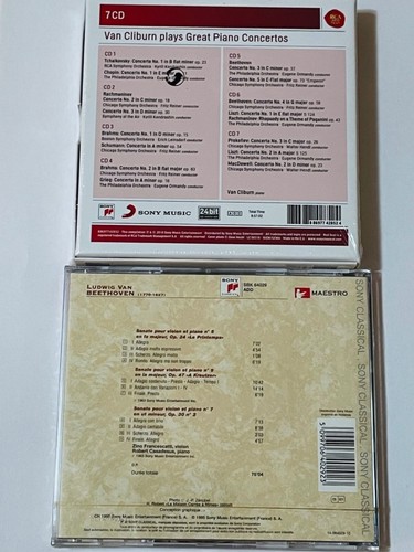 VAN CILBURN Plays Great Piano Concertos 7 CD SET NEW SEALED +BONUS Beethoven CD! - Picture 2 of 3