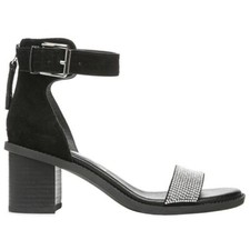 Zodiac Isla 2 Rhinestone Block Heel Sandals in Black