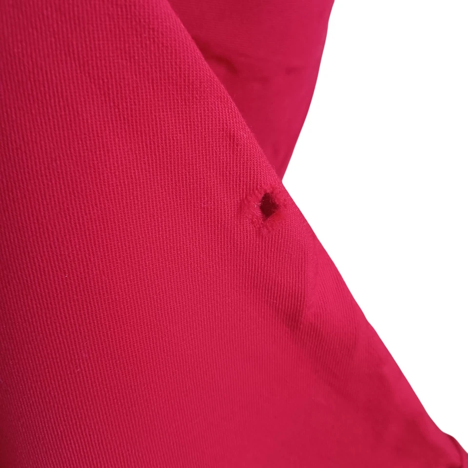 PANTALONES CORTOS Mujer 30" Cintura Talla 14 Verdadero De Colección Años 70 LANA ROJA GABARDINA ROJO SANGRE Foto 4 de 4