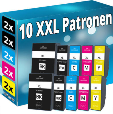 Set 10x TINTE PATRONE XL für Epson Expression Premium XP 6000 6005 6100 6105