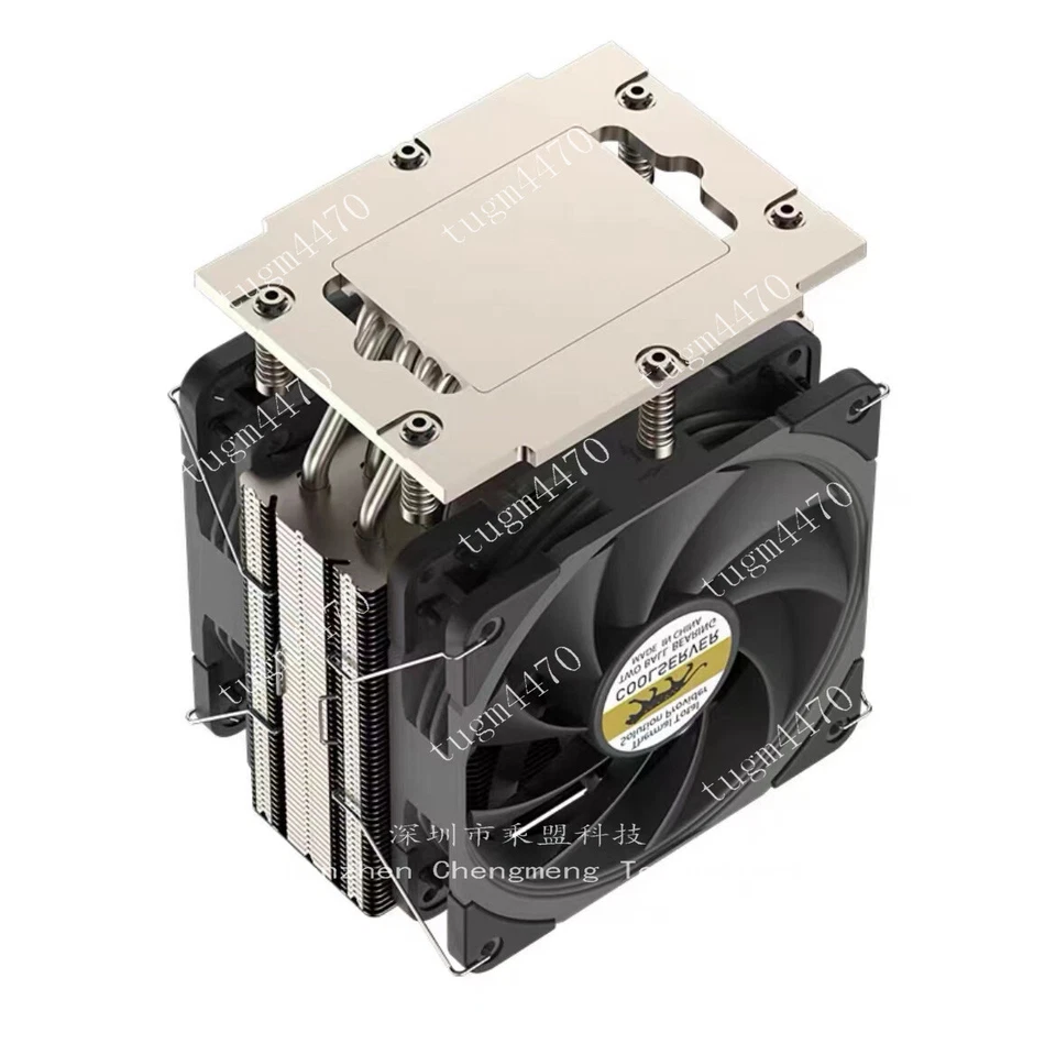 AMD EPYC 9004 CPU 4U SP5 Cooler Fans 6 tubes Nickel plating on copper sp5 - Image 2 of 2