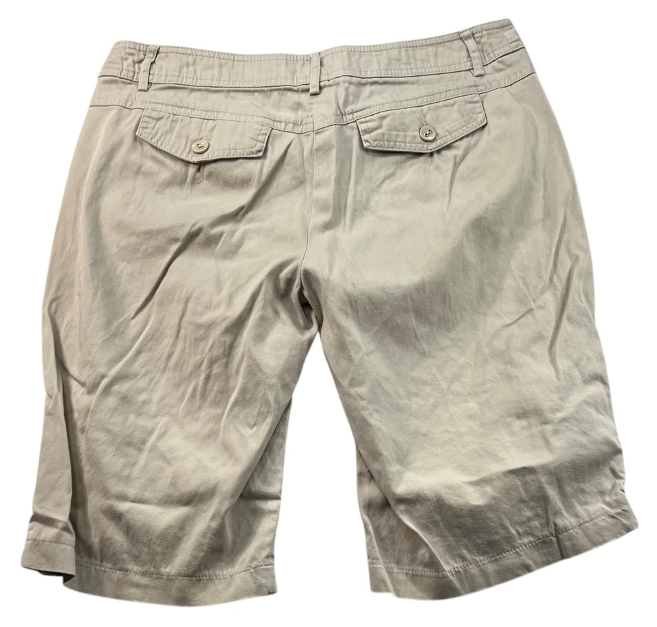 Bermudas AB Studio para mujer talla 4 bolsillos tostados elásticos Foto 2 de 4
