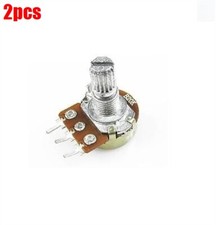 2Pcs 20K Ohm B20K Knurled Shaft Linear Rotary Taper Potentiometer tc